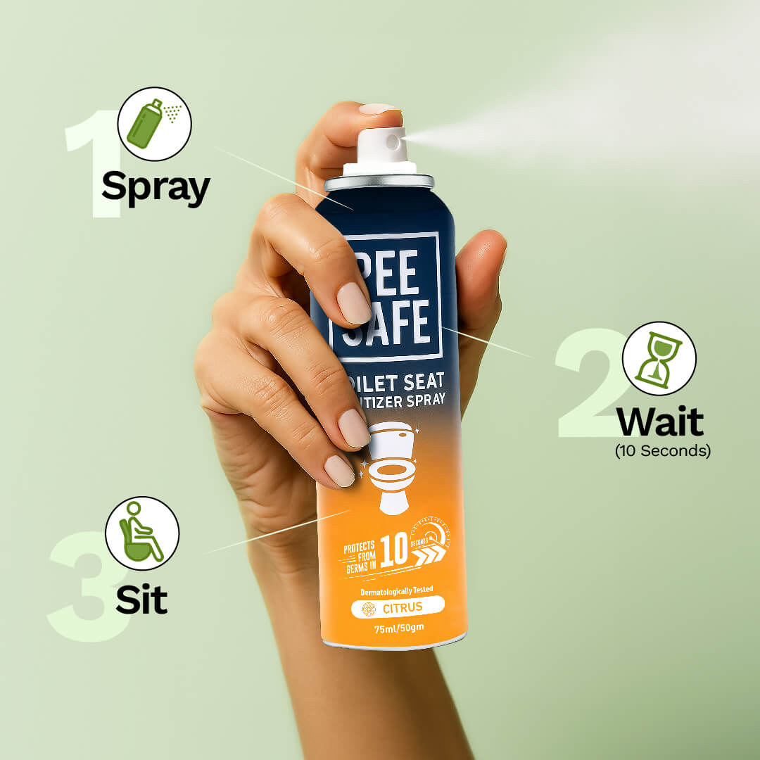Pee Safe Toilet Seat Sanitizer Spray (Citrus) - 75 ML - BULK BUY
