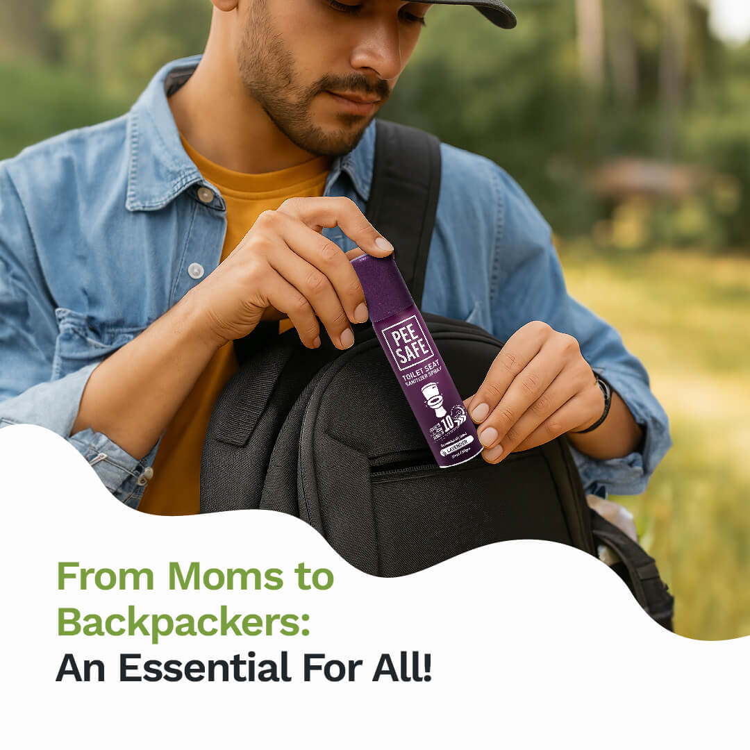 Pee Safe Toilet Seat Sanitizer Spray (Lavender) - 50 ML