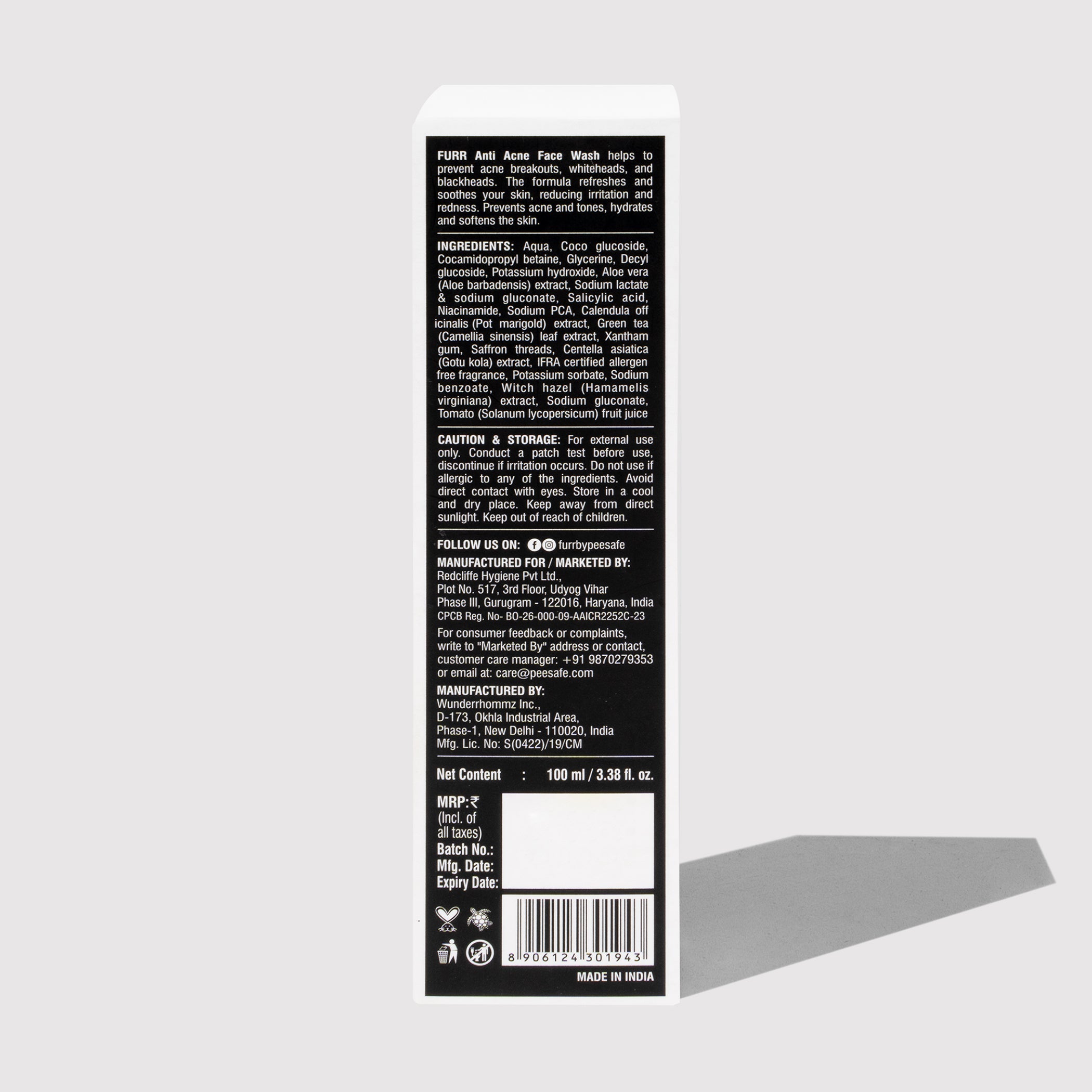 Furr 2% Salicylic Acid Anti Acne Facewash - Pack of 2