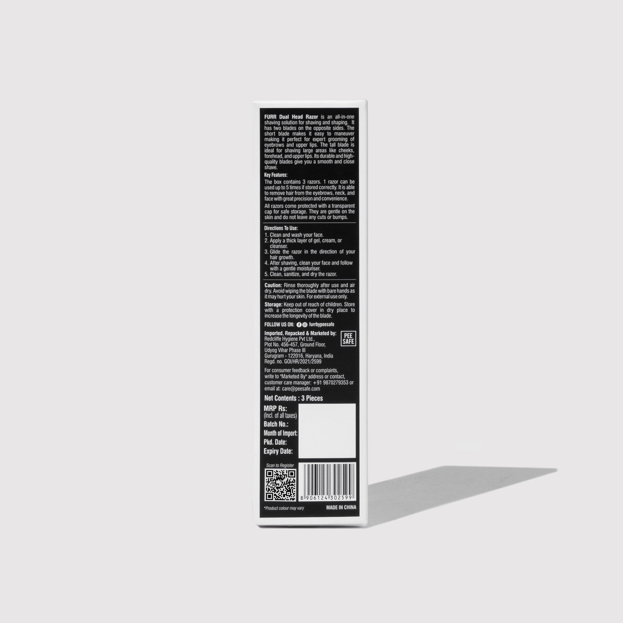 Furr Dual Head Face Razor For Women (3N) - BYOC