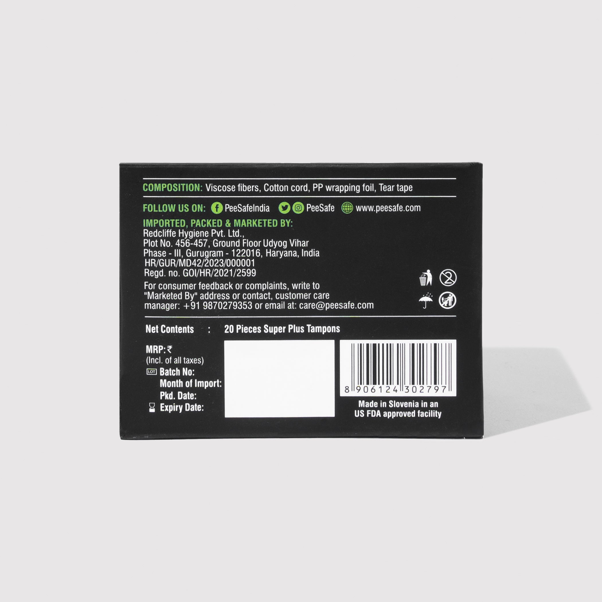 Pee Safe Tampons - Super Plus (20 Tampons)