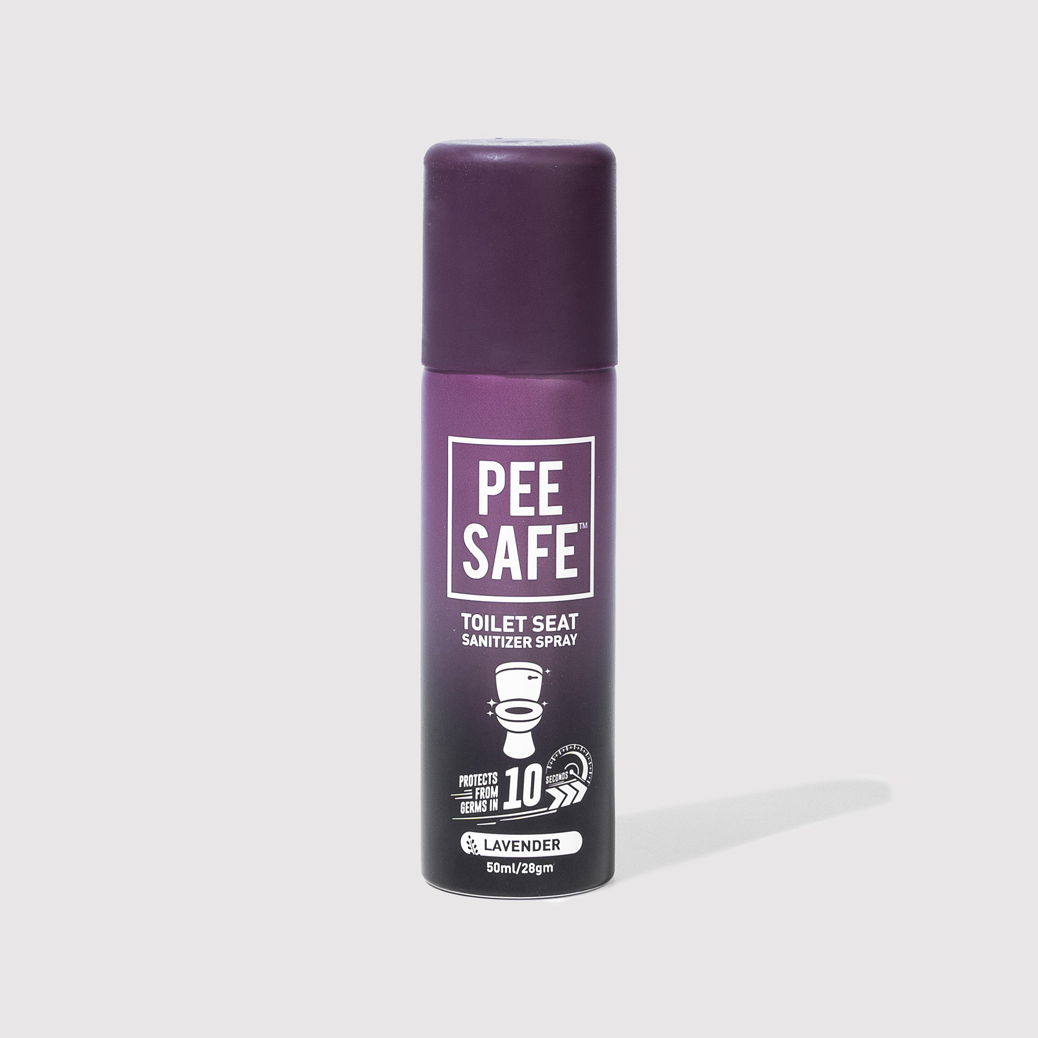 Pee Safe Toilet Seat Sanitizer Spray (Lavender) - 50 ML