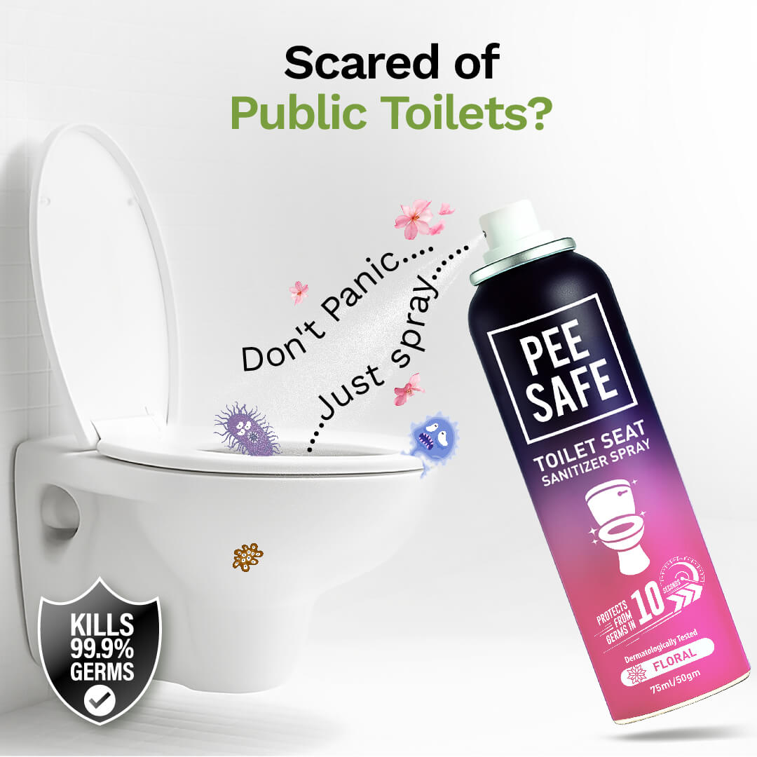 Pee Safe Toilet Seat Sanitizer Spray (Floral) - 75 ML - BULK BUY