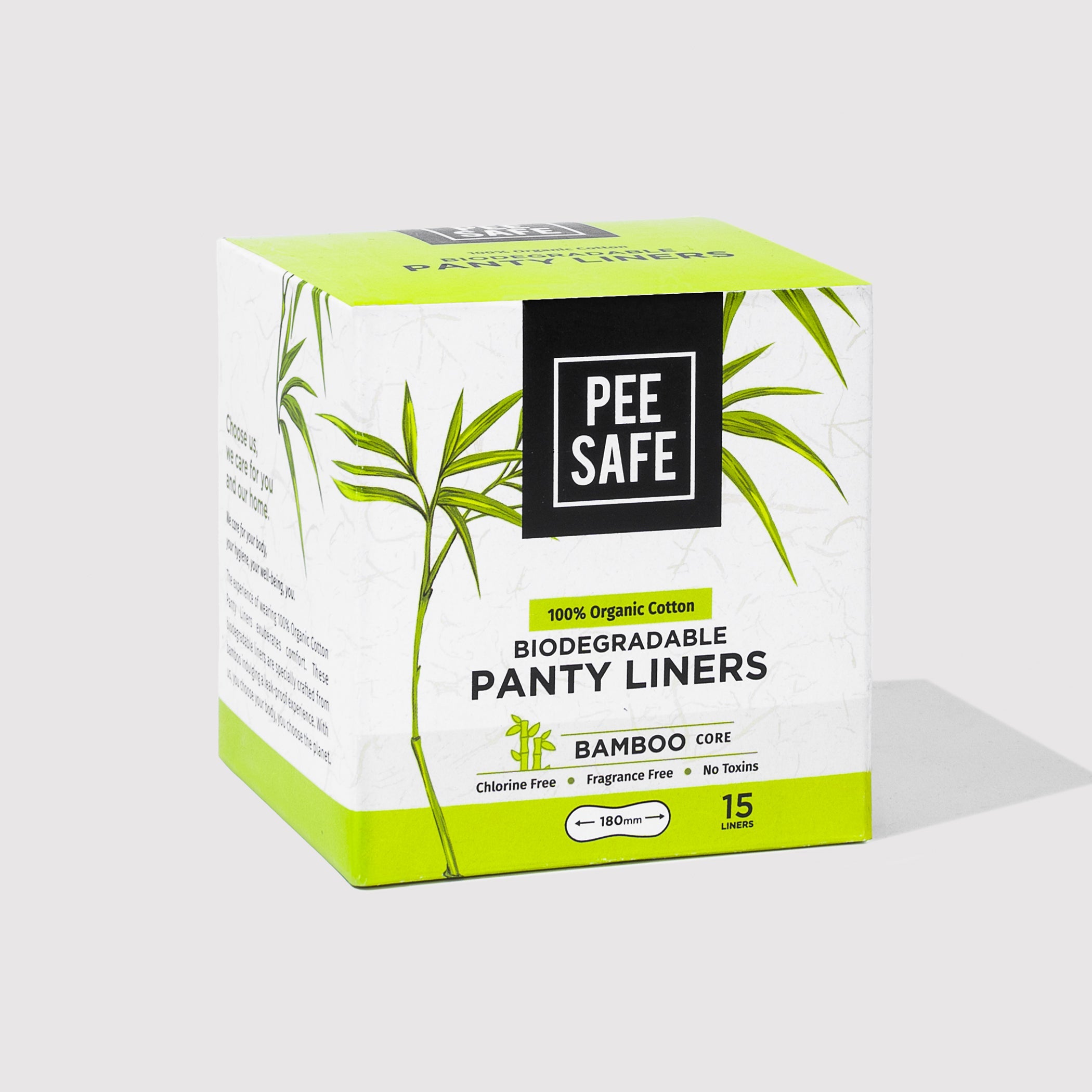Pee Safe Biodegradable Panty Liners (15 Liners) - BYOC