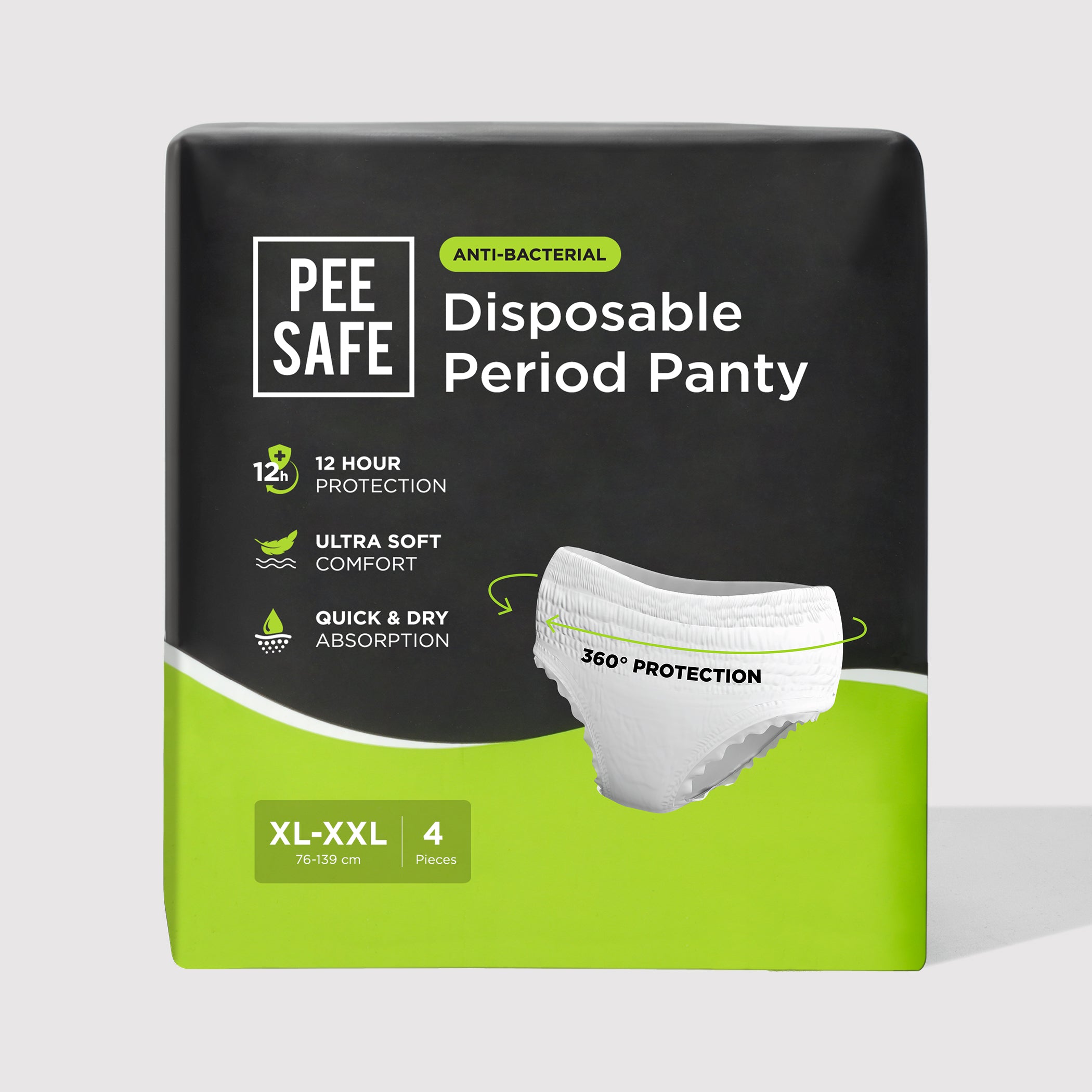 Pee Safe Disposable Period Panty 4N - BYOC XL-XXL