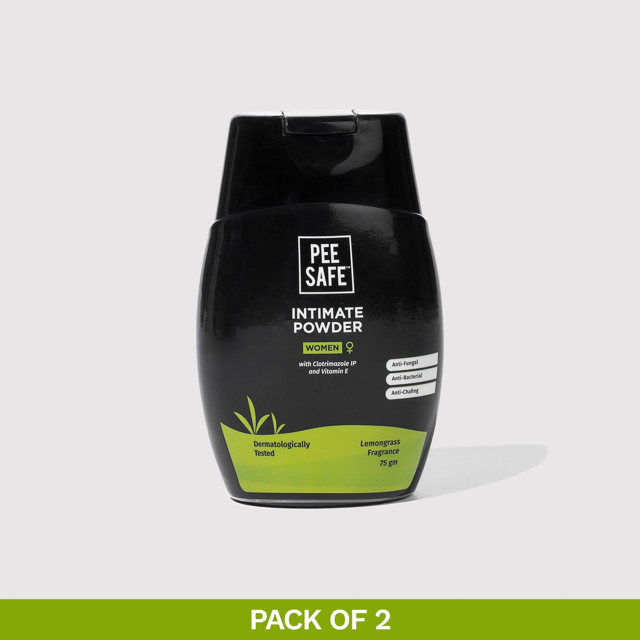 Pee Safe Intimate Powder (75 GM - Pack of 2) - BYOC