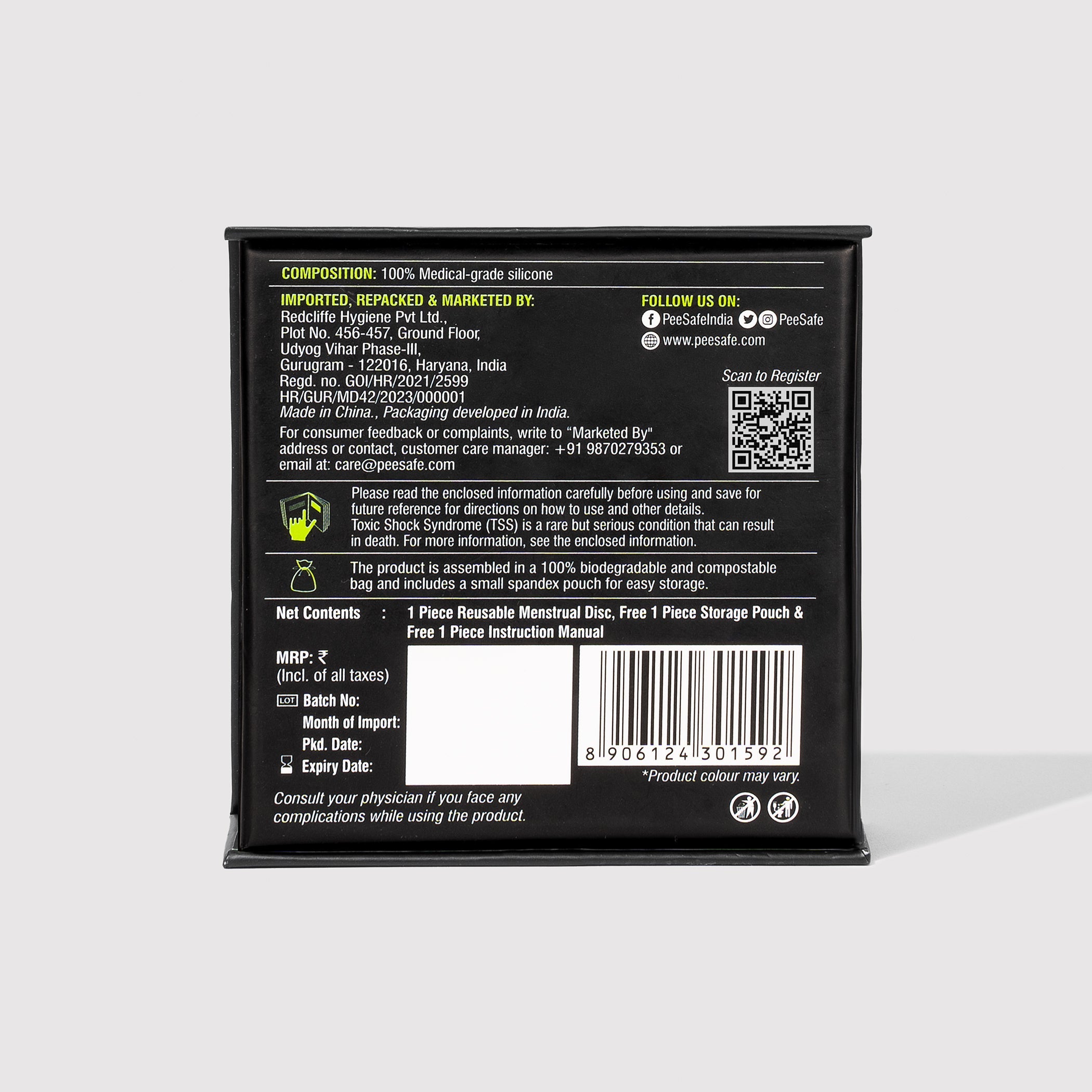 Pee Safe Menstrual Disc