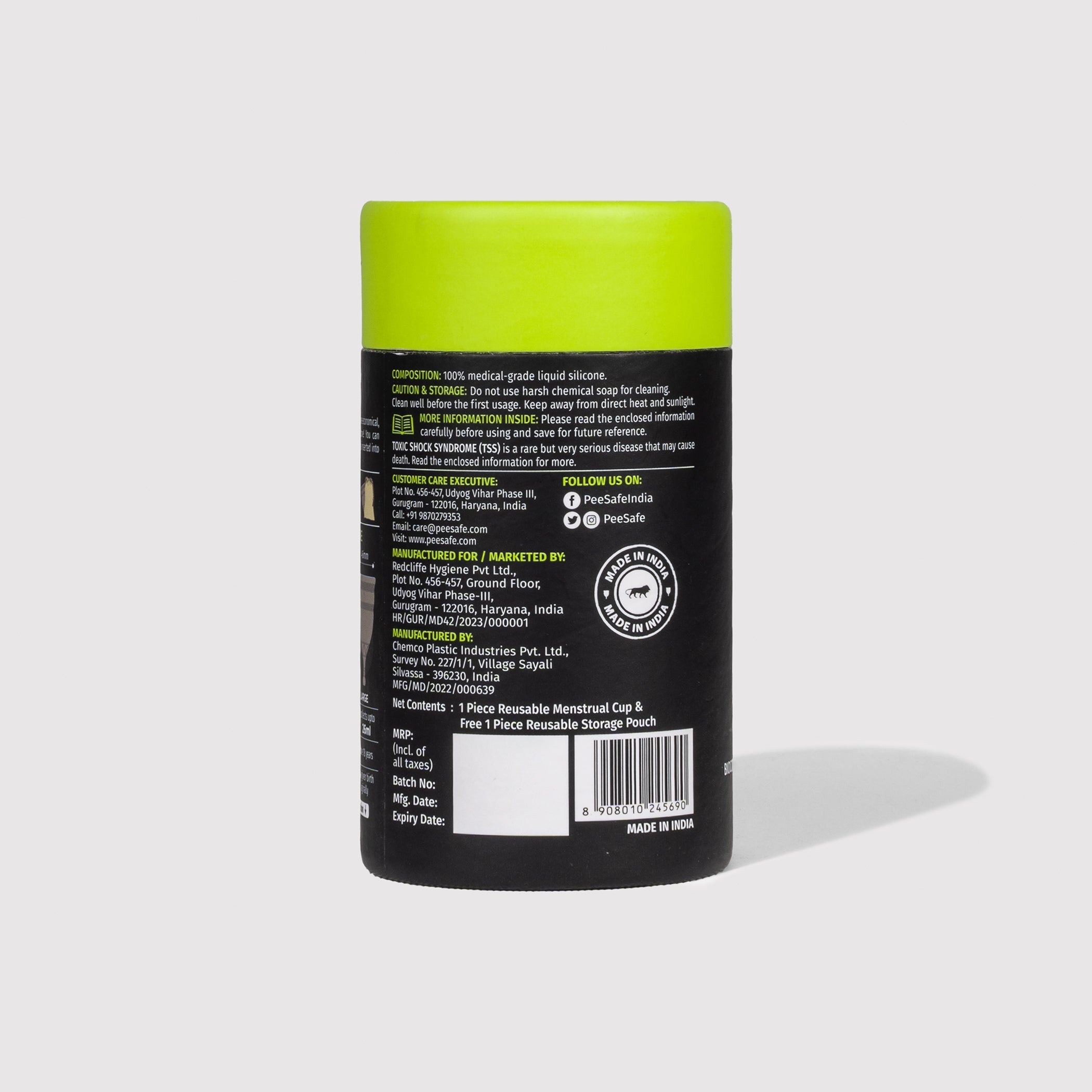 Pee Safe Menstrual Cup - Large - BYOC