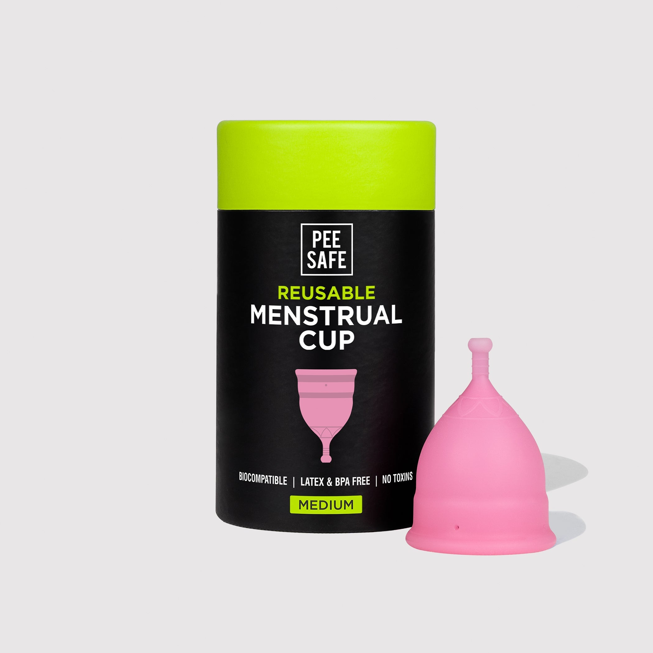 Pee Safe Menstrual Cup (M) + Sterilizer Container