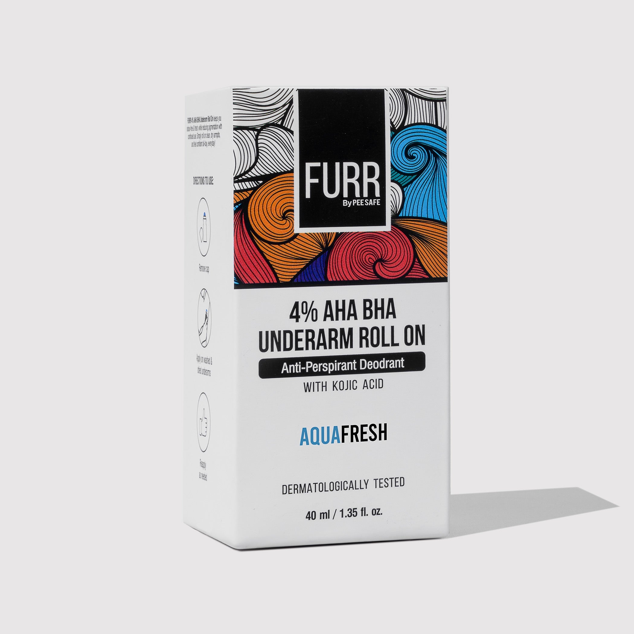 Furr 4% AHA BHA Underarm Roll-On - Aqua